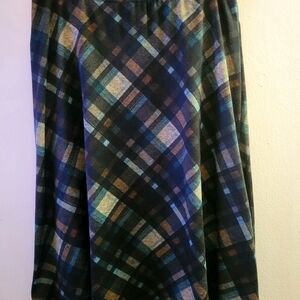 Cato Multicolor Plaid A-Line Skirt